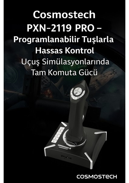PXN-2119 Pro Uçuş Simülasyon Joystick – Pc & Ps4 & Xbox Uyumlu Titreşimli flight stick fiyatları