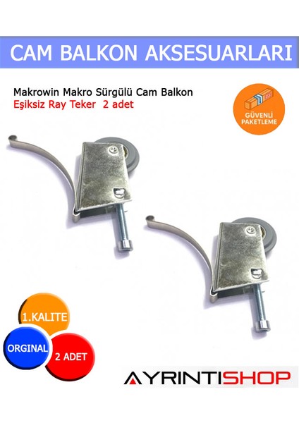 Sürgülü Cam Balkon Eşiksiz Alt Teker-2 adet