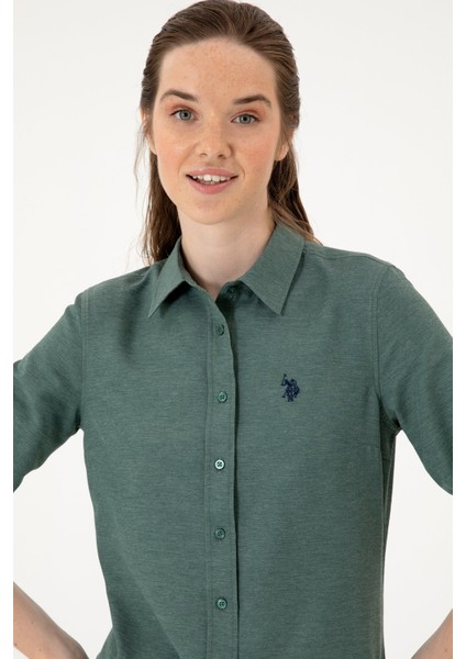 Kadın Koyu Yeşil Gömlek Basic 50316711-VR079 fiyatları