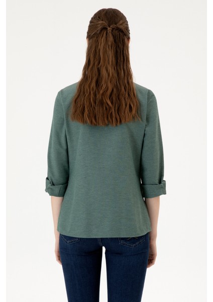 Kadın Koyu Yeşil Gömlek Basic 50316711-VR079 indirimleri