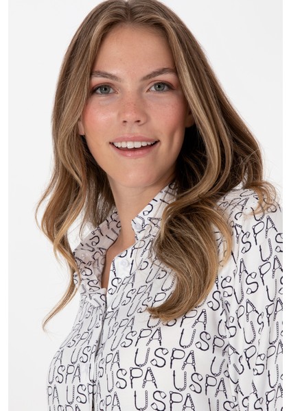 Kadın Lacivert Gömlek Desenli 50315894-VR033 fiyatları