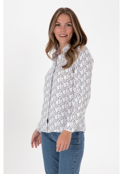 Kadın Lacivert Gömlek Desenli 50315894-VR033 modelleri