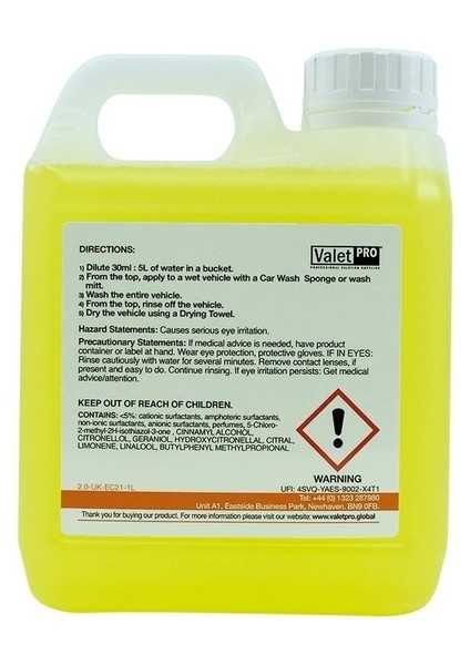 Valetpro Advanced Neutral Snow Foam 1 Lt Oto Şampuan fiyatları