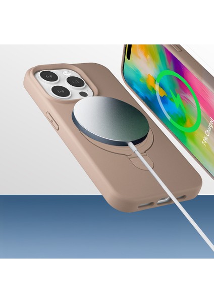 Apple iPhone 15 Pro Magsafe Şarj Özellikli Standlı Mag-Power Kapak Kılıf fırsatları