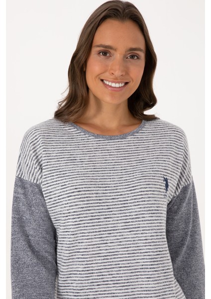 Kadın Gri Melanj Pijama Takım 50318875-VR086 fiyatları