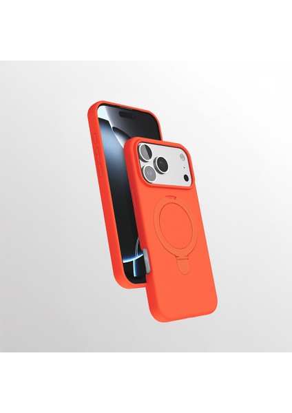 Apple iPhone 17 Pro Max Magsafe Şarj Özellikli Standlı Mag-Power Kapak Kılıf