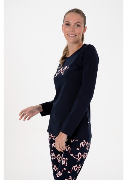 Kadın Lacivert Pijama Takım 50318932-VR033 modelleri