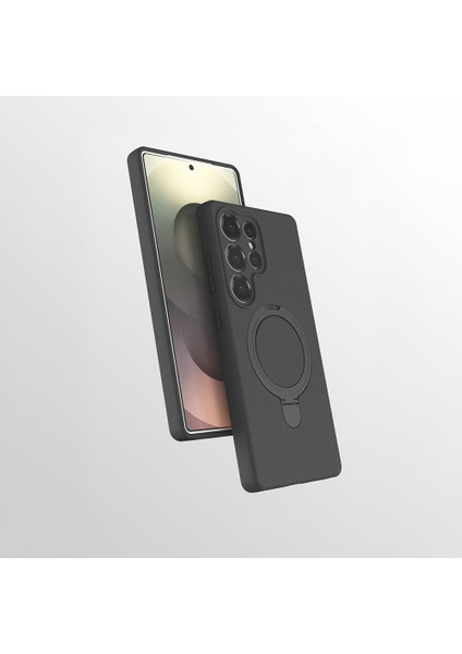 Samsung Galaxy S25 Ultra Magsafe Şarj Özellikli Standlı Mag-Power Kapak Kılıf