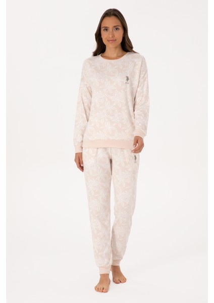 Kadın Krem Pijama Takım 50318876-VR071 fırsatları