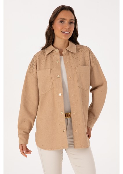 Kadın Camel Gömlek Jean 50316827-VR015 modelleri