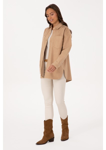 Kadın Camel Gömlek Jean 50316827-VR015 fırsatları