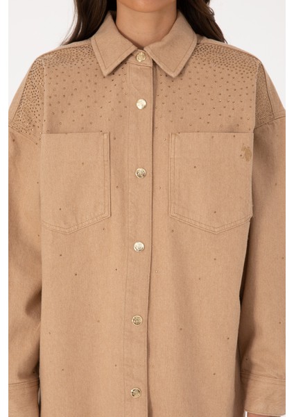 Kadın Camel Gömlek Jean 50316827-VR015
