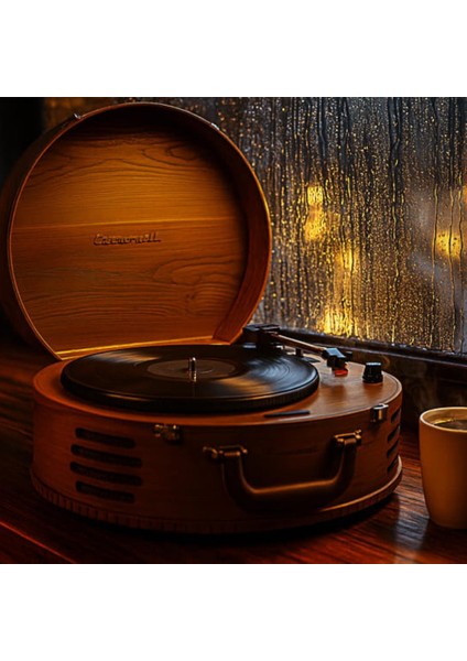 Pikap Crownwell Lion Ahşap Klasik Plak Çalar Bluetooth USB Sd Kart Okuyuculu fiyatları