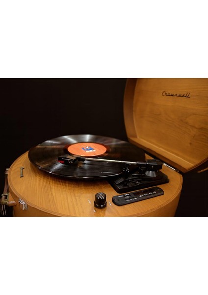 Pikap Crownwell Lion Ahşap Klasik Plak Çalar Bluetooth USB Sd Kart Okuyuculu fırsatları