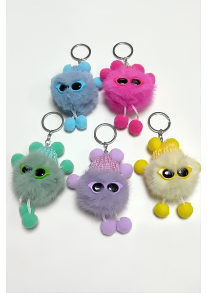 Ds-Derin Gözlüklü Peluş Anahtarlık-Renkli modelleri