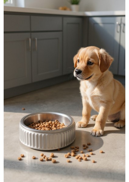 Beton Kedi ve Köpek Mama/su Kabı | Devrilmeye Dayanıklı, Paslanmaz Çelik Kaseli indirimleri