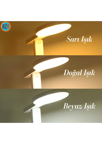 Şarjlı Masa Lambası Gece Lambası Dokunmatik 3 Renk Telefon Tutucu Kademeli Çalışma Okuma Işığı 10W modelleri