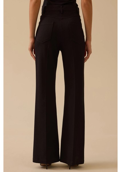 Kadın Ispanyol Paça Pantolon 0002 Siyah fırsatları