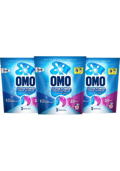 Ultra Power Kapsül Deterjan Beyazlar ve Renkliler 26 Yıkama X3 fiyatları