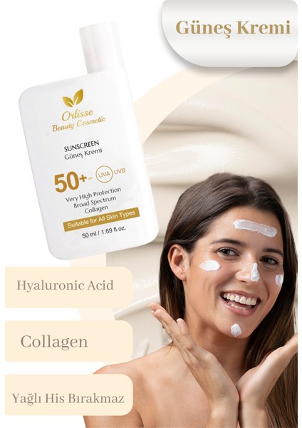 Güneş Kremi Spf 50 Suya Dayanıklı, Mavi Işık Koruyuculu ve Parlama Karşıtı Güneşkremi 50 ml modelleri