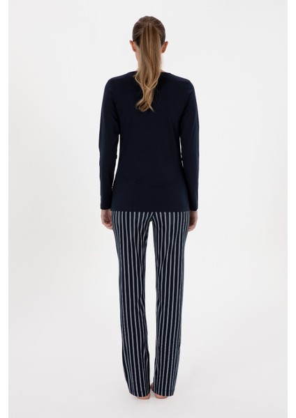 Kadın Lacivert Pijama Takım 50318883-VR033 indirimleri