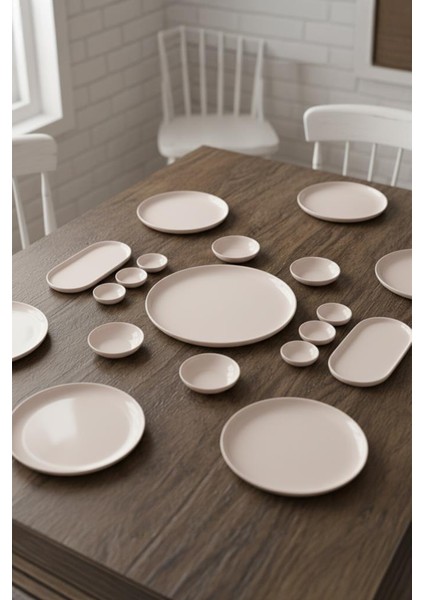 By Bambum Duru 19 Parça Porselen Kahvaltı Takımı Kahvaltı Seti Kahvaltılık- Sunum Seti indirimleri