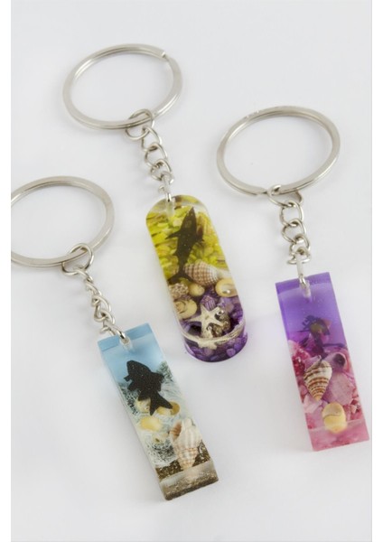 Ds-Derin I Harfli Epoksi Anahtarlık-Renkli