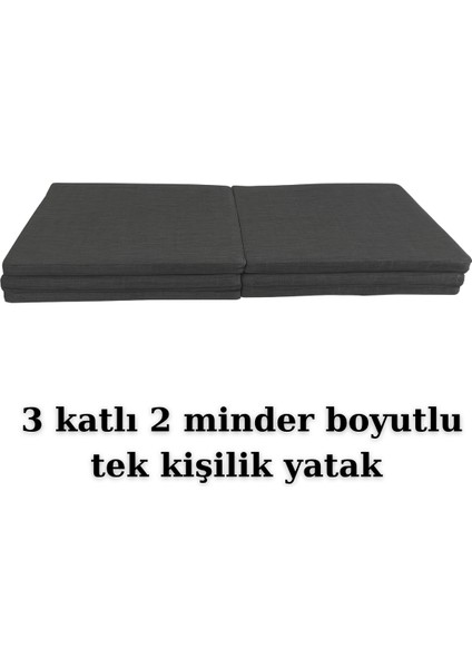 Multipurpose 5 In 1 Antrasit Çift Kişilik Katlanır Süngerli Misafir Yer Yatağı ve Balkon Minderi 7cm modelleri