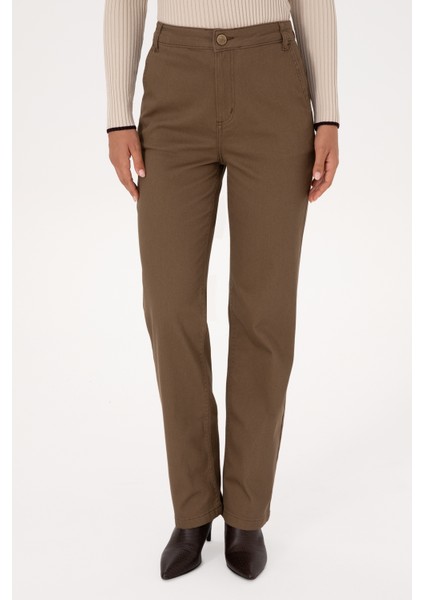 Kadın Haki Pantolon (Kanvas-Chino) 50316895-VR027 fiyatları