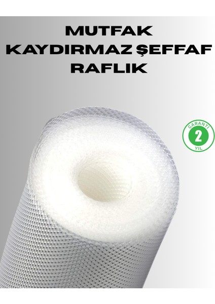 Kaydırmaz şeffaf raflık çekmece örtüsü 45x300 cm