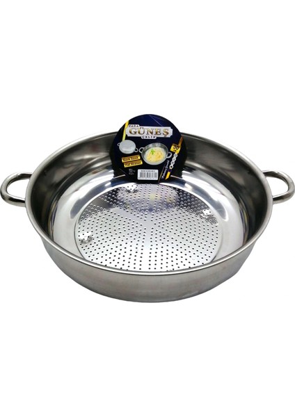 No-3 - 30CM Basık Süzek Metal Süzgeç (5047)