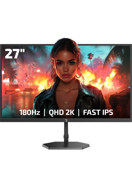 Kaze Q80 27'' Flat Fast IPS 180Hz 0.5ms Qhd 2k Gaming Monitör (Sıfır Ölü Piksel Garantili)