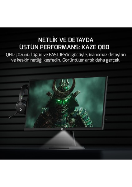 Kaze Q80 27'' Flat Fast IPS 180Hz 0.5ms Qhd 2k Gaming Monitör (Sıfır Ölü Piksel Garantili) fiyatları