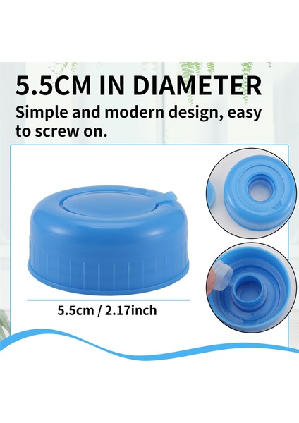 Su Sürahisi Kapağı 5'li Paket Plastik Su Şişesi Kapağı Mavi Galon Içme Suyu Şişesi Kapağı Yedek Şişe Aleti Sızıntısız (Yurt Dışından) fırsatları