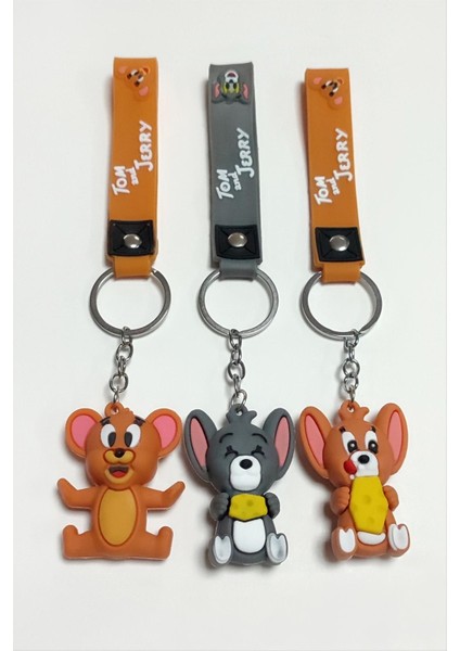 Ds-Derin Tm Jrry Silikon Anahtarlık-Renkli