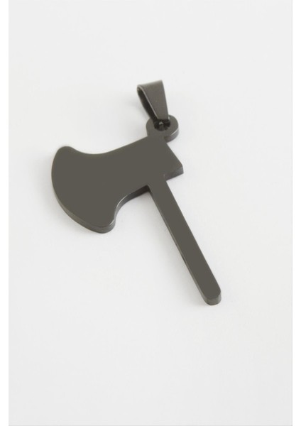 Ds-Derin Balta Çelik Kolye Ucu 4 Cm-Siyah