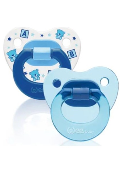 2'li Damaklı Emzik No:3 18+ Ay Mavi