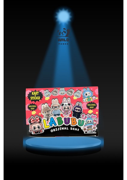 Labubu Oyun Kartları ve Stıckerler 24 Minik Kutu / 144 Kart 24 Sticker / Kutusuz