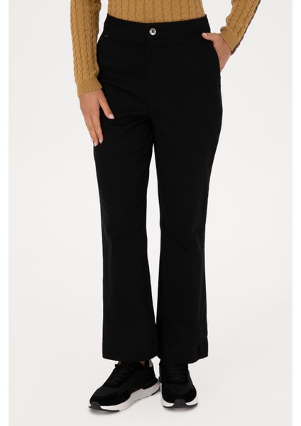 Kadın Siyah Pantolon (Kanvas-Chino) 50316912-VR046 fiyatları