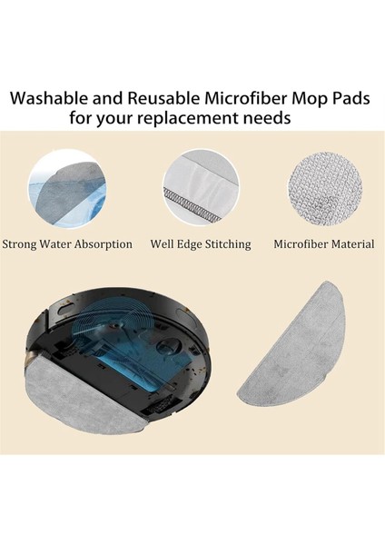 Roborock Q7 M5/ Q7 M5+/ Q7 L5 Elektrikli Süpürge Yan Fırça Paspas Pedi Hepa Filtresi Için Yedek Parça Kiti (Yurt Dışından) fiyatları