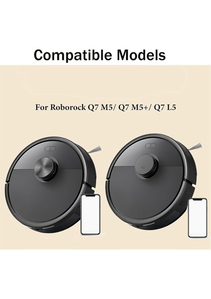 Roborock Q7 M5/ Q7 M5+/ Q7 L5 Elektrikli Süpürge Yan Fırça Paspas Pedi Hepa Filtresi Için Yedek Parça Kiti (Yurt Dışından) modelleri