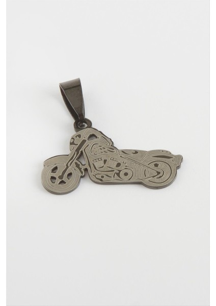 Ds-Derin Motor Çelik Kolye Ucu 3 Cm-Siyah