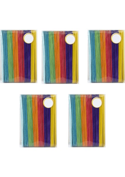 Renkli Ahşap Çubuk, Muayene Çubuğu, Dil ve Etkinlik Çubuğu 11 cm 50’lik 5 Set