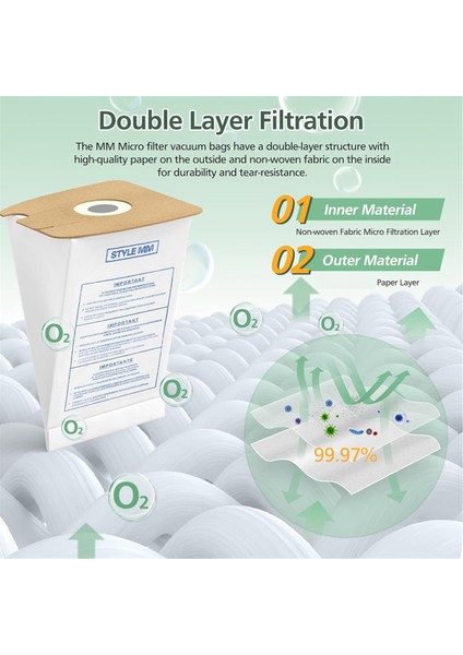 Stil mm 3670 ve 3680 Serisi Bidon Süpürgeleriyle Uyumlu 20 Paket Stil mm Vakum Torbası (Yurt Dışından) fırsatları