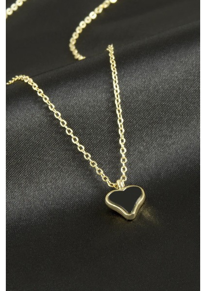 Ds-Derin Kalp Polyester Kolye-Yeşil