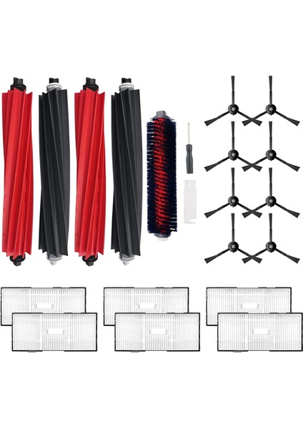 Aksesuarlar Kiti S8 S8 + S8 Artı S8 Pro Ultra Robot Vakum Çift Ana Fırça Yan Fırça Hepa Filtre Paspas Bezleri (Yurt Dışından)