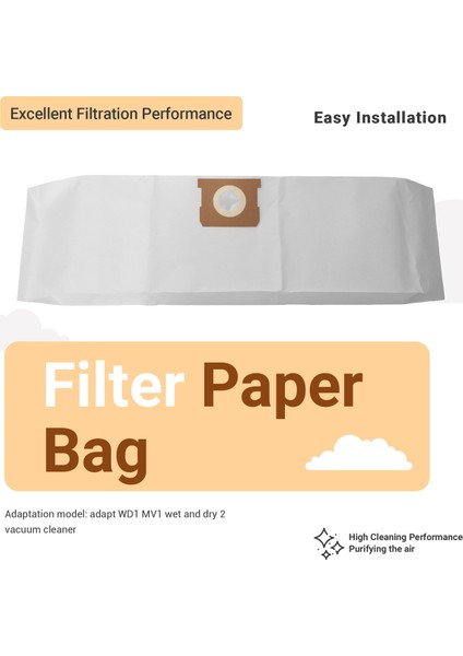 Islak ve Kuru Elektrikli Süpürge Için Elektrikli Süpürge Toz Torbaları Wd Serisi Wd1 / Mv1 Toz Torbası (Yurt Dışından) fırsatları