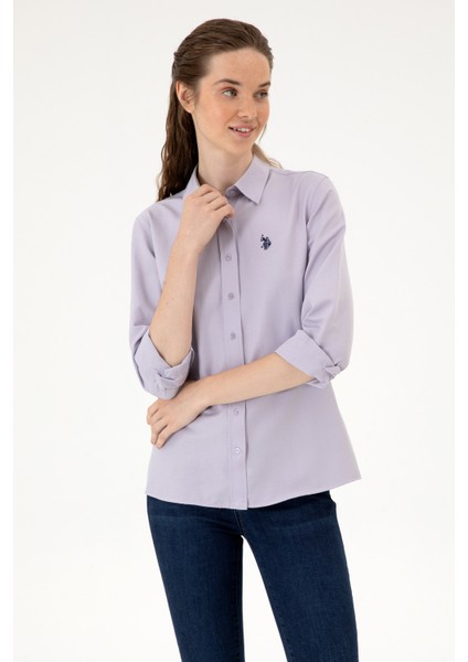 Kadın Lila Gömlek Basic 50316711-VR245