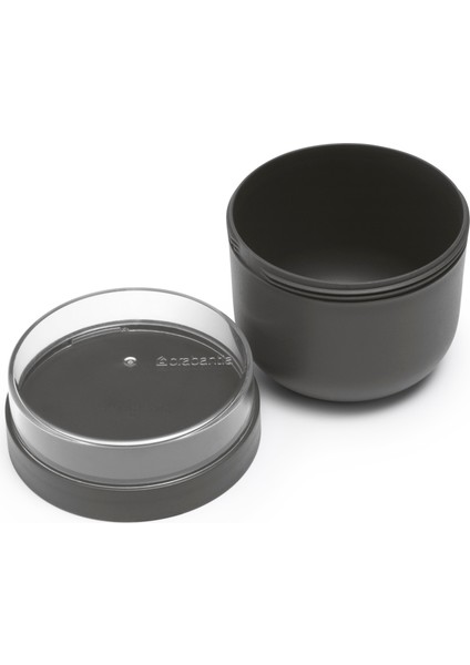 006-01-MAKE Take Dark Grey Plastik Yemek Taşıma Kasesi 500ML