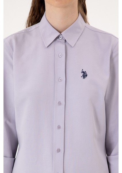 Kadın Lila Gömlek Basic 50316711-VR245
